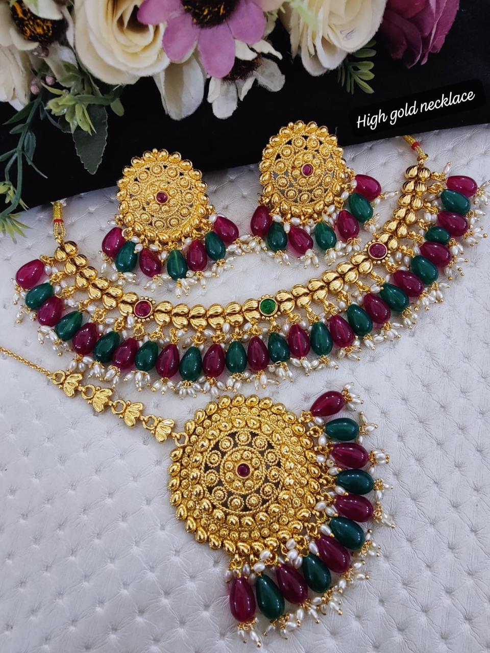 Premium quality Choker Set | Indian Jewelry | Bridal Jewelry | Festive Necklace Set | Partywear Choker Set | Wedding Jewelry Set
