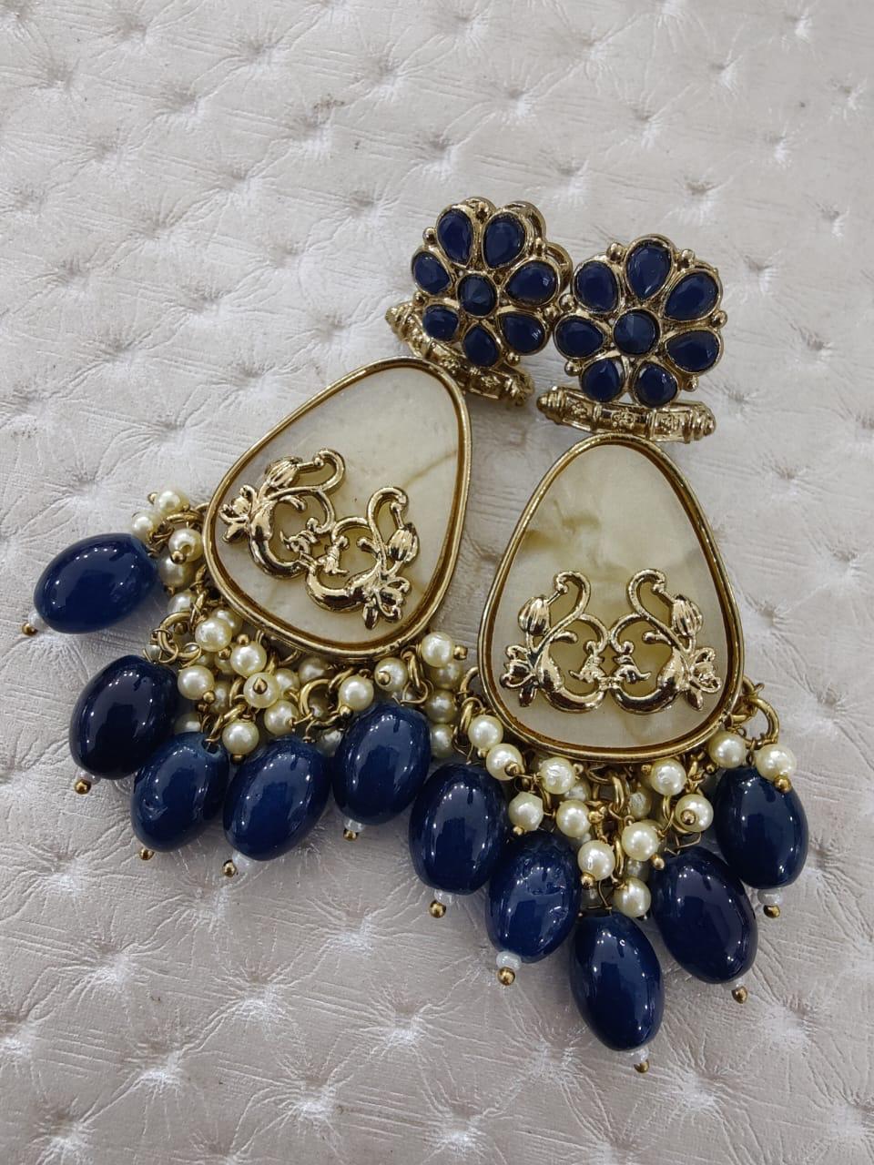 Kundan earrings/Polki/ Kundan Chandbali/ Indian Earrings/ pearl earrings /Pakistani Earrings / bollywood Earrings /Kundan Jewelry